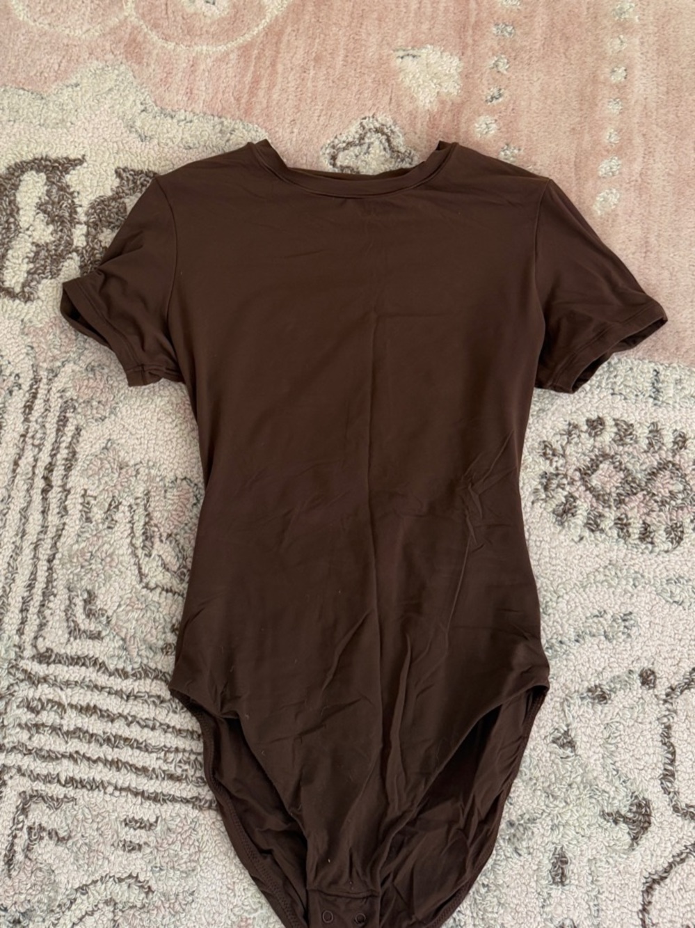 SKIMS Brown Short Sleeve Bodysuit